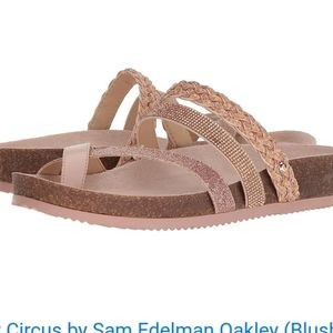 Circus By Sam Edelman Oakley Pink Sparkly Sandals - Size 6